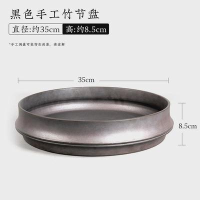 剑山陶瓷手工日式花器剑山插花器工具花器插花花道禅意竹节盘