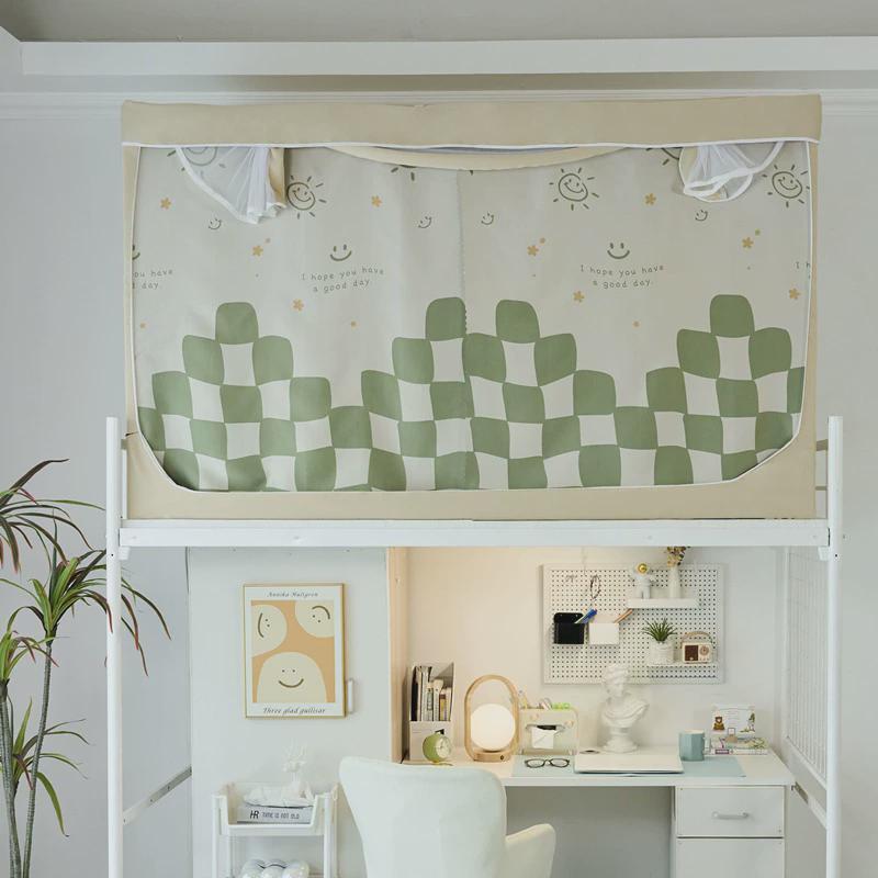 全遮光五层大学生宿舍床帘蚊帐一体式寝室单人上铺下铺通用床幔