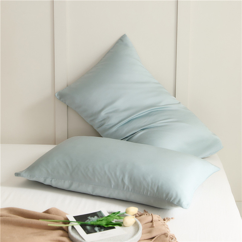 ki9s60支枕赛尔天丝枕套简约纯色夏季凉感冰丝单人枕头套成人莱