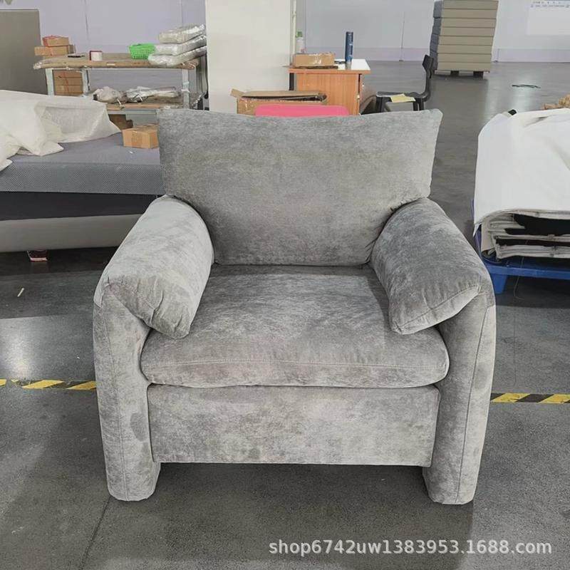 北欧客厅单人布艺沙发休闲沙发椅小户型简约子