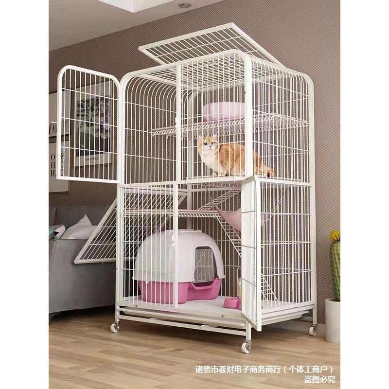 猫笼子猫别墅家用二三层猫窝大型猫舍带厕所猫咪宠物超大自由空间