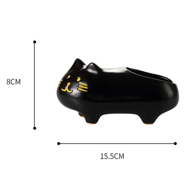 创意动物花盆可爱小号陶瓷卡通简约盆栽家用精致个性多肉猫咪花盆