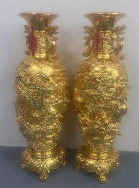 中号60cm电视柜落地花瓶摆件龙凤呈祥玄关中式礼品门厅客厅装饰品