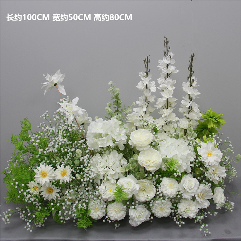 婚庆新款高档千代兰仿真花排森系婚礼装饰花地排花背景场景布置