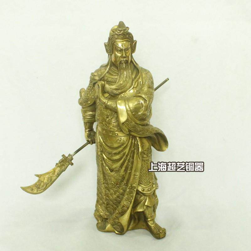 铜立刀关公武财神铜特大铜像金属工艺品公司礼品摆件