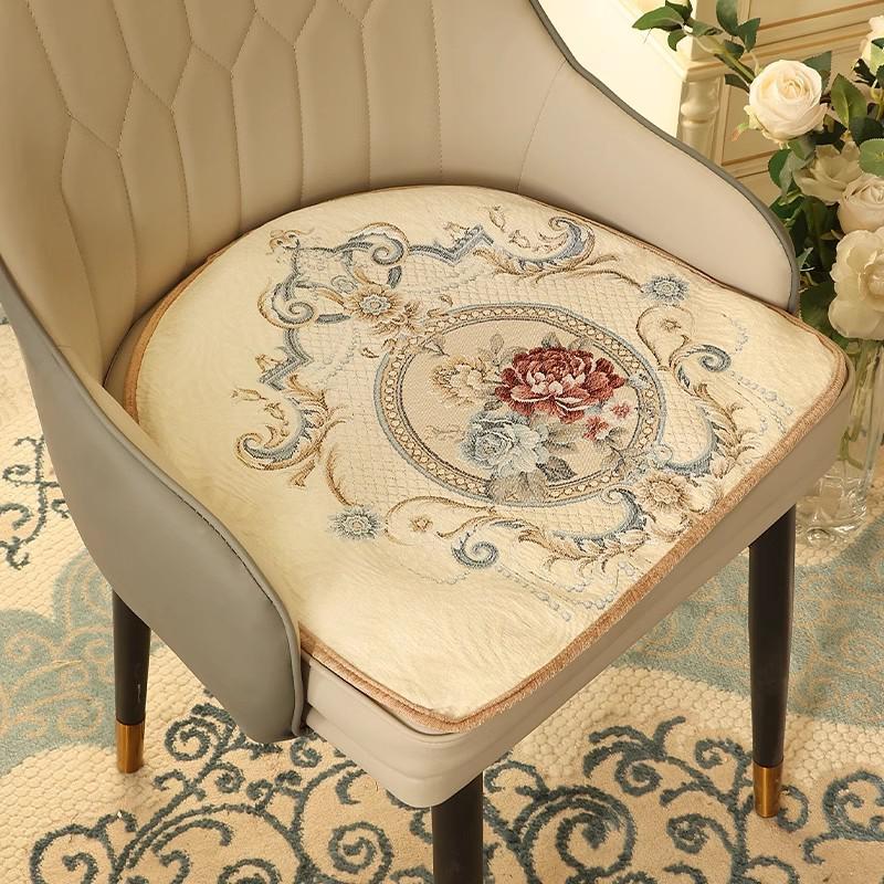 美四季通用坐垫冬季马蹄形椅垫轻奢高级感餐桌椅子垫欧式餐椅屁垫