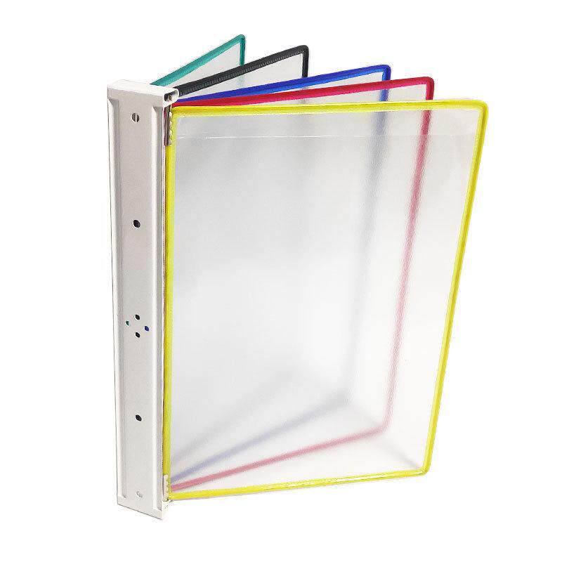 挂墙壁壁式文件夹翻页墙面资料夹页面展示架挂式文件架5页