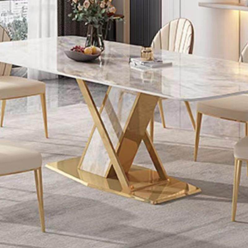 简约岩板桌脚瓷砖子办公桌子支架桌腿大理石脚架茶几金属支撑底座