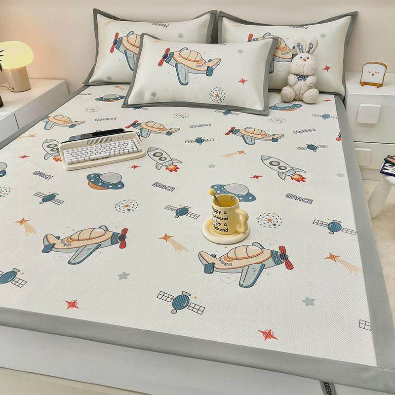 软新款席子2024水洗夏天夏季藤席家用款冰丝凉席三件套床笠宿舍可,3C数码配件,USB灯,淘宝优惠券,粉丝福利购,淘宝优惠卷