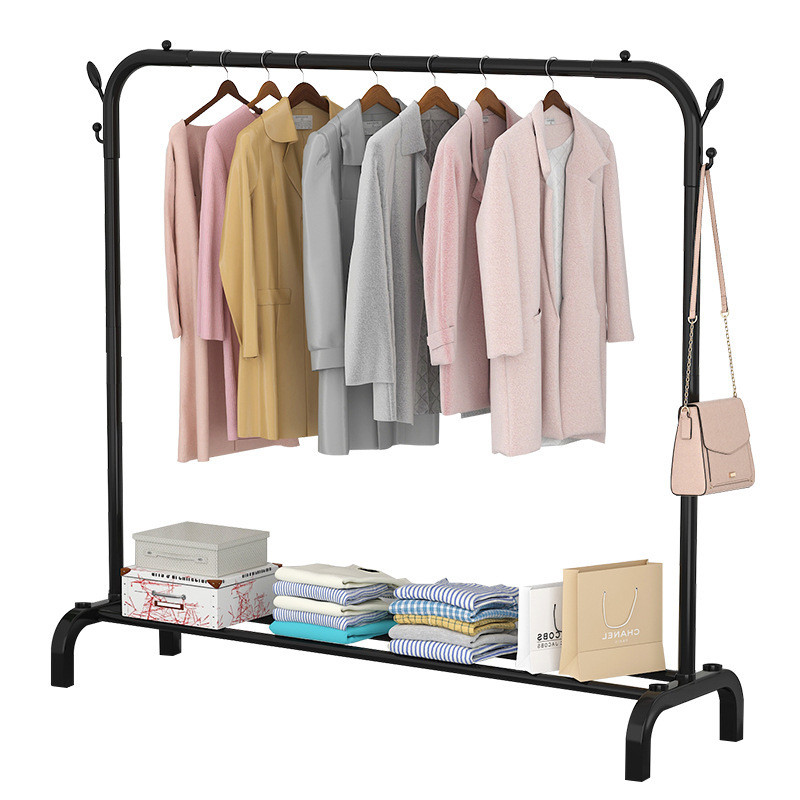 简易衣架落地立式晾衣架衣帽架家用晒衣服架子阳台卧室宿舍挂衣架