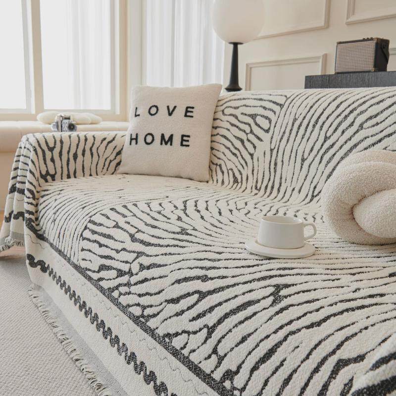 雪尼尔沙发巾盖布全包套万能罩四季通用年轮沙发垫防滑盖毯防猫抓