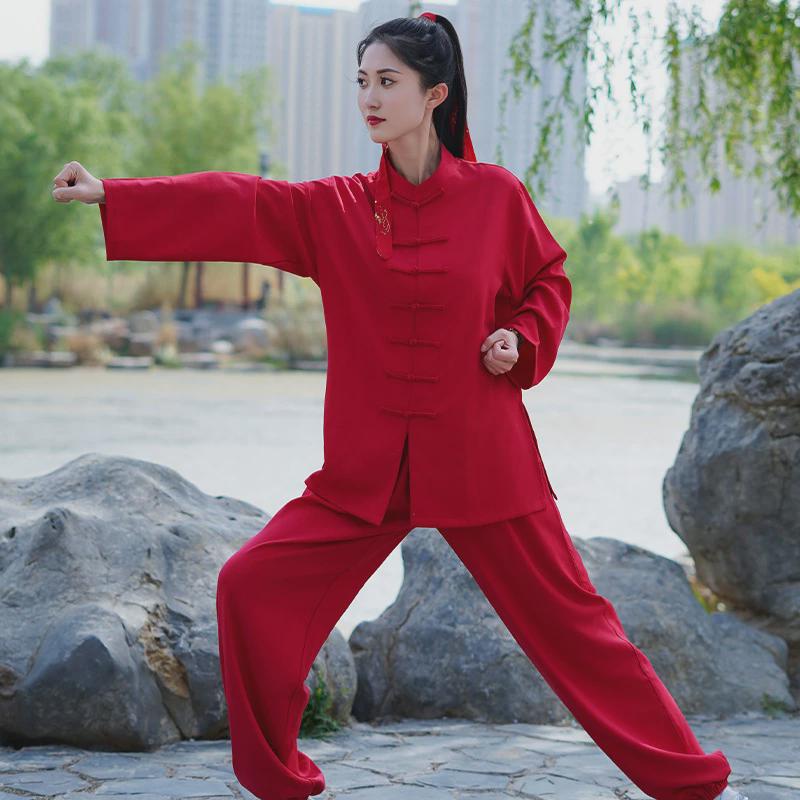 表演女款2024新款高端太极服太极拳晨练功男款春秋夏季服装八段锦
