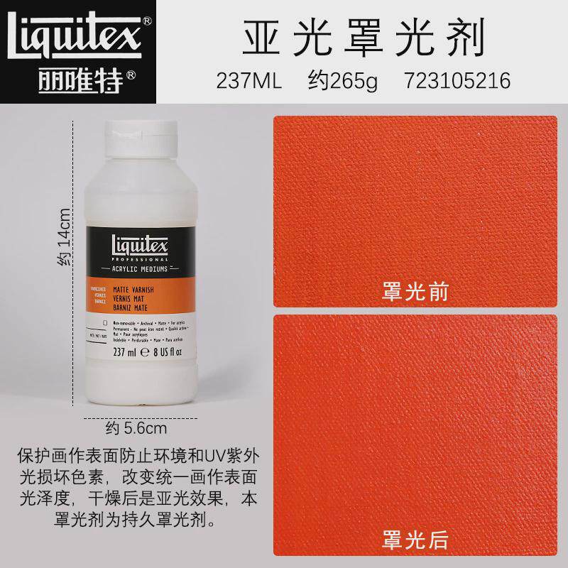 进口丽唯特亚光媒介光缎光罩光高亮剂效果流体画上光油保护液丙烯