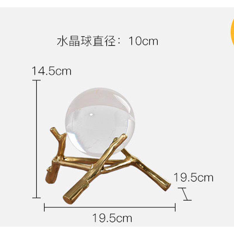 白水晶球创意家居办公桌书房玄关电视柜小摆件工艺装饰品
