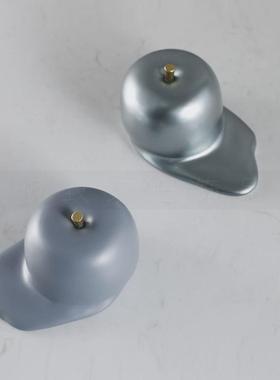 热销现代简约银色抽象树脂水果摆件客厅房间样板书房软装仿真摆设