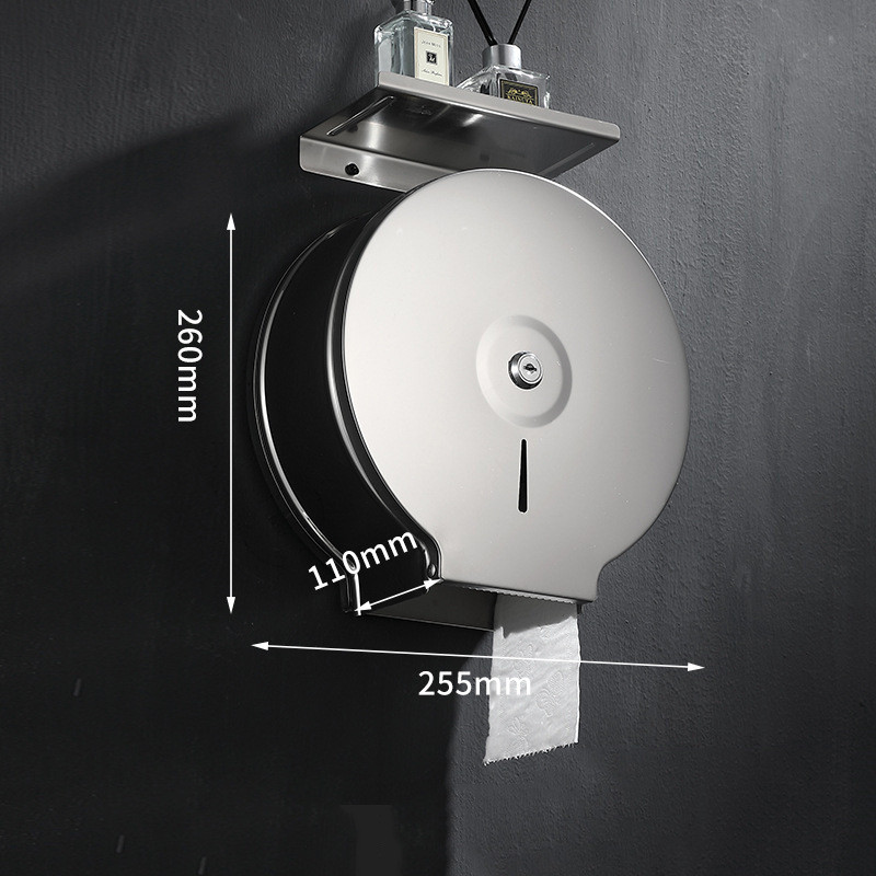 酒店不锈钢304卫生间纸巾盒壁挂抽纸盒厕所防水方形擦手纸盒