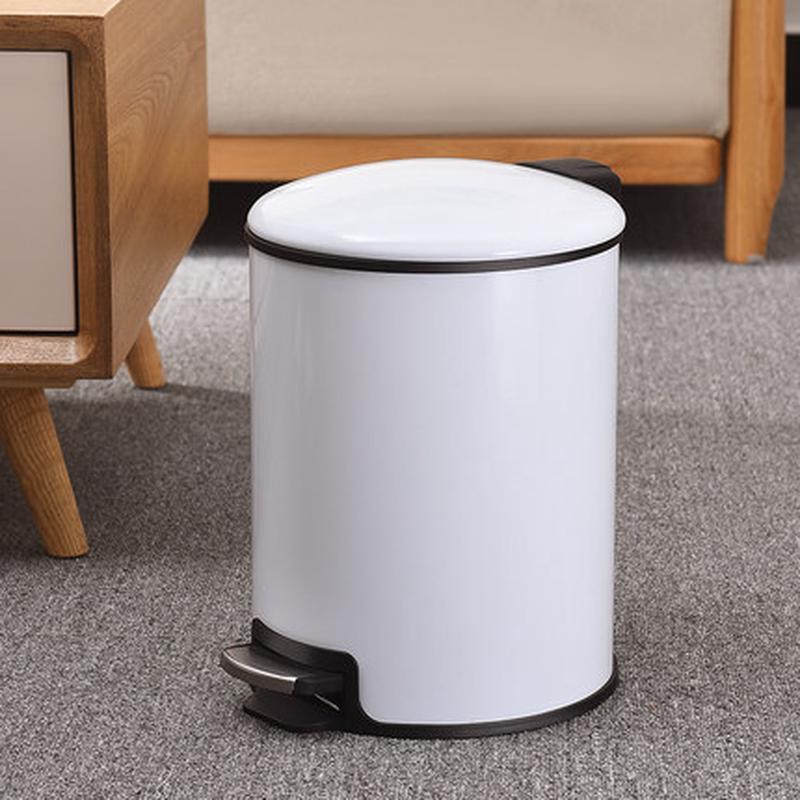 欧式垃圾桶家用客厅卧室卫生间厨房创意不锈钢大号有盖脚踏式带盖