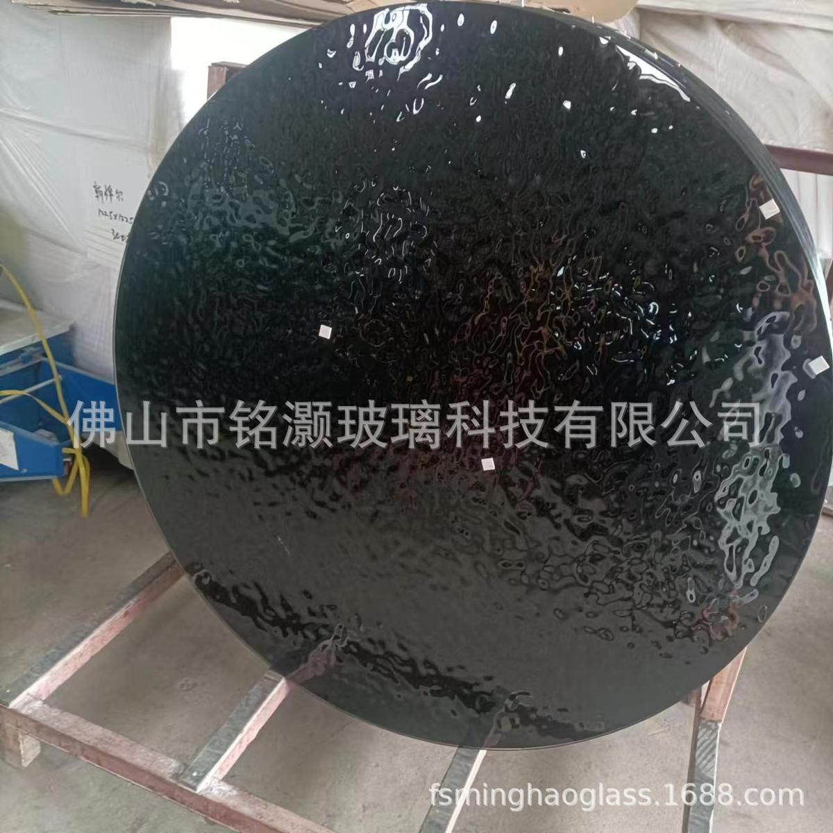 厂家批发供应灰色圆形方形三角8mm10mm12mm各类熔岩钢化玻璃加工