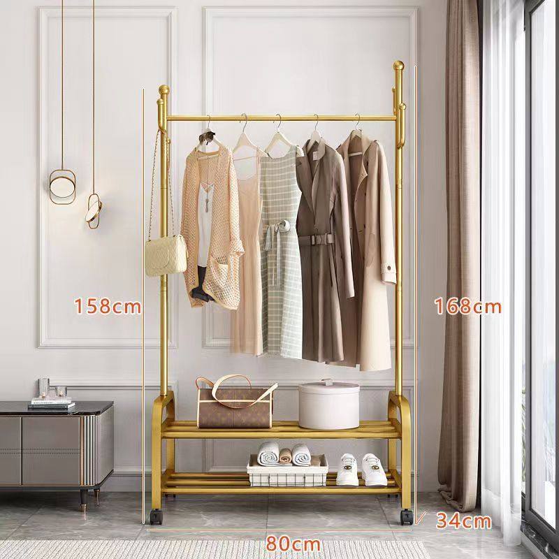 加粗家用衣帽架房间移动挂衣架子卧室可室内外晾衣架落地立式架子