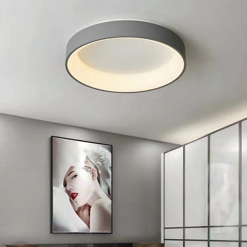 极简卧室灯吸顶灯简约现代圆形书房创意灯具北欧客厅房间灯卧室灯