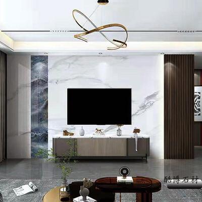 拼花山岩板1200x2700大板瓷砖微晶石背景墙石材佛大理石纹通体墙