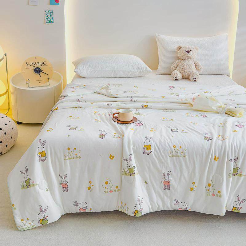 水洗母婴纤维针织棉夏被大豆级薄被子小清新单双人学生夏季夏凉被,床上用品,化纤被,淘宝优惠券,粉丝福利购,淘宝优惠卷