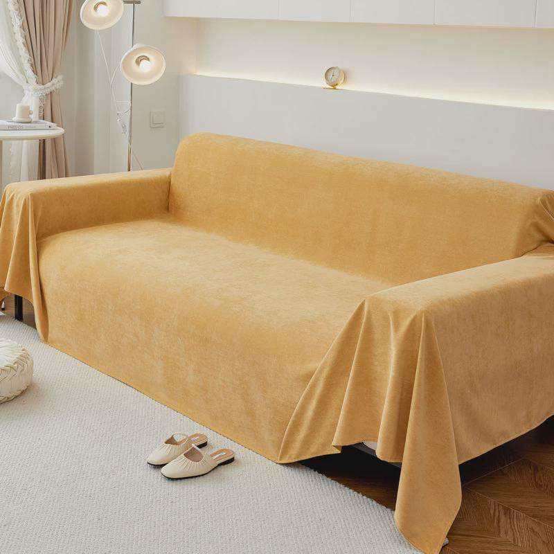 雪尼尔防滑一片式全包盖布巾纯色沙发垫现代简约沙发巾全包盖布巾,居家布艺,沙发垫,淘宝优惠券,粉丝福利购,淘宝优惠卷