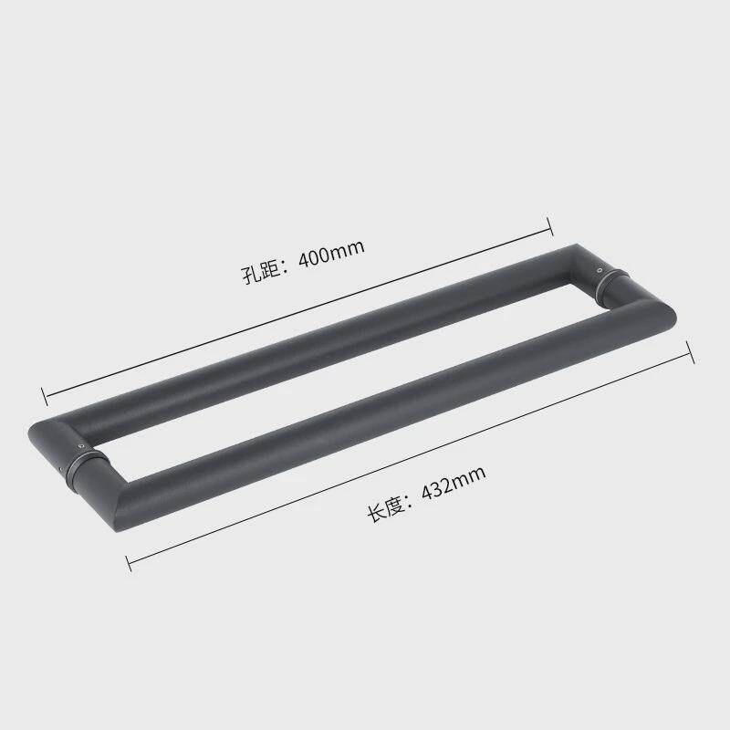 新中式轻奢有框白色玻璃门拉手简约加厚不绣钢推拉门把手黑色现货