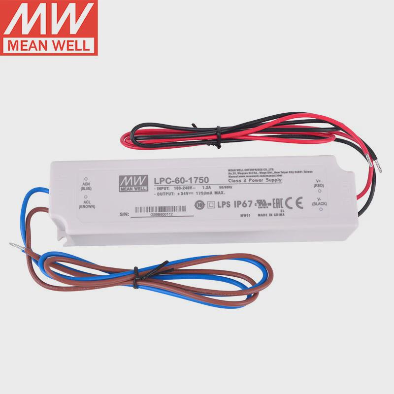 明纬（MEANWELL）LPC-60-1750开关电源防水恒流LED驱动9~34V1.7