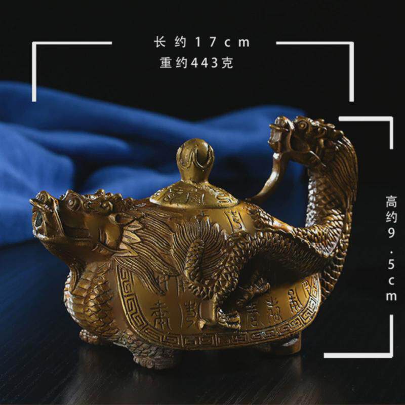 龙回首香炉摆件黄铜青龙万寿龙头壶龙回头龙龟壶回首壶装饰品
