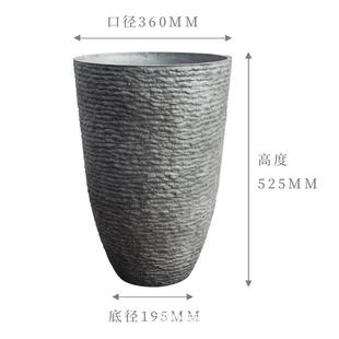 幸福树琴叶榕客厅绿植落地专用树脂高款 欧式 户外超特大号塑料花盆