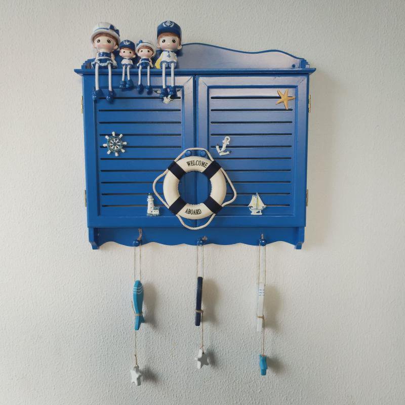 xyt地中海风格百叶窗电表箱遮挡箱装饰画配电箱装饰壁饰盒电表箱