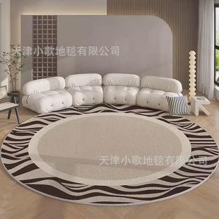家用地垫 高级感地毯客厅卧室圆形毯茶几毯懒人免打理可擦2023新款