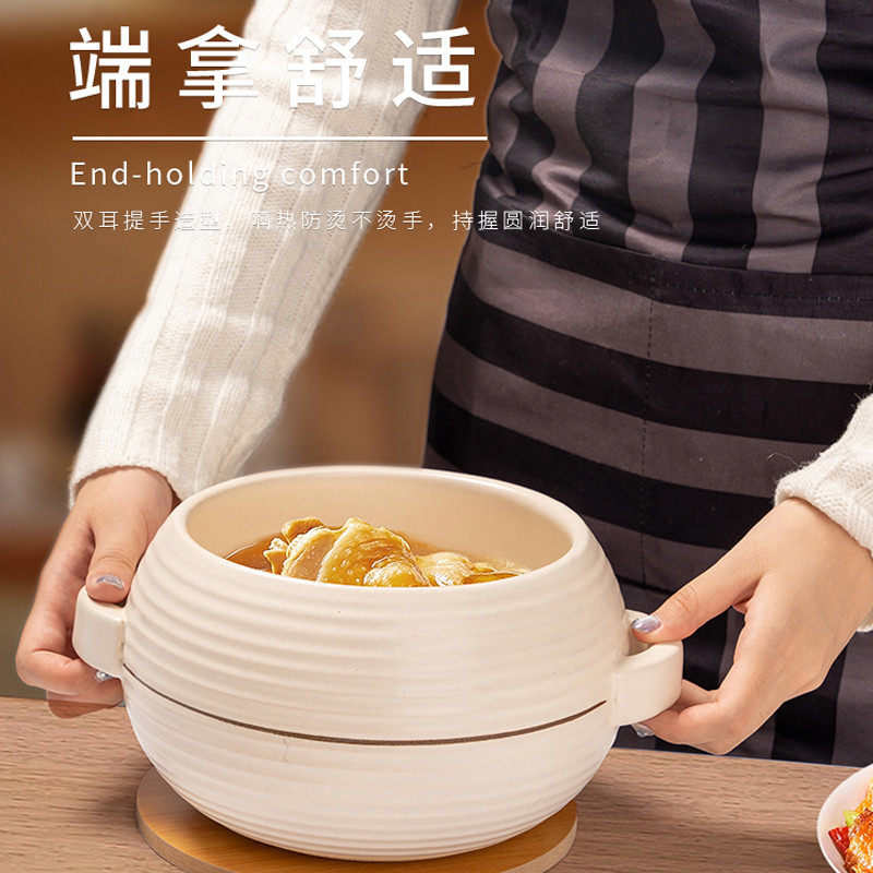 日式月圆煲明火干烧不裂砂锅炖煮锅煲汤家用慢炖烹饪炖锅煲燃气煲