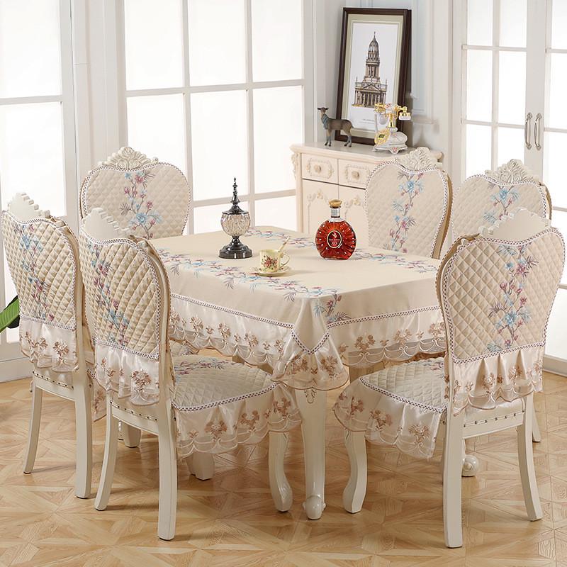 欧式凳子椅垫套装餐桌布靠背家用椅子套罩北欧坐垫布艺简约长方形