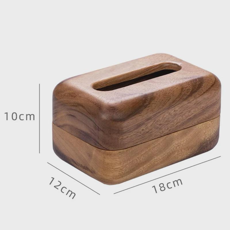 南美胡桃木木制纸巾盒长方形木质抽纸盒日式创意家用客厅餐巾纸盒