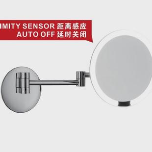 led化妆镜感应开关人靠近亮灯离开关灯8.5英寸无需酒店碰折叠触镜