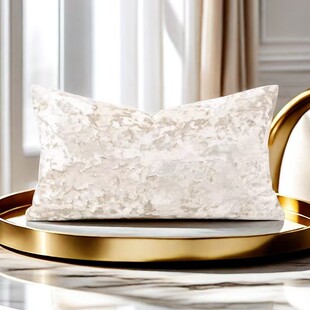 高端奢华冰花绒抱枕套沙发客厅靠垫样板间枕方酒店民宿展厅抱枕