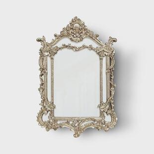 欧式壁炉奢华装饰镜浴室镜雕花画框玄关镜美式立体法式高档化妆镜