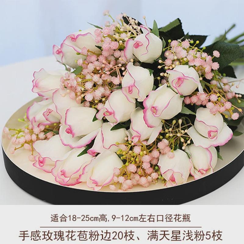手感保湿玫瑰花花湿绢花玫瑰花苞保湿花装饰花感假花