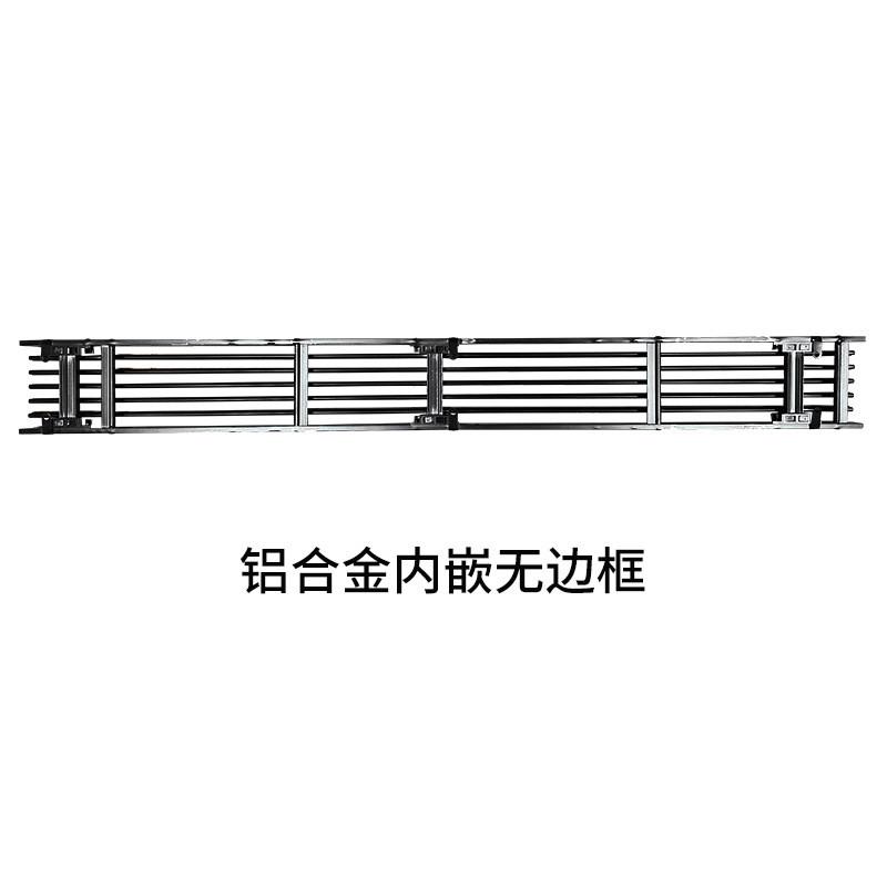 条形格栅极简塑钢无边框铝合金内嵌中央空调出风口空调风口百叶