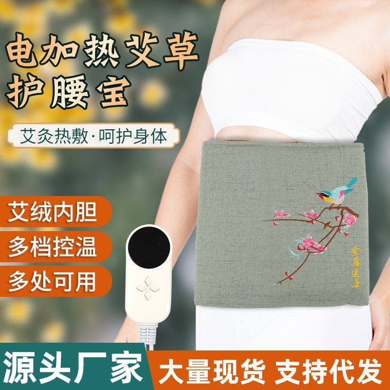 电加热艾绒护腰宝艾腰宝艾草暖腰带热敷海盐理疗热敷包护腰带艾灸