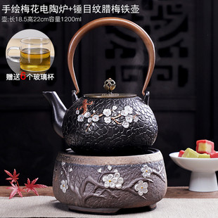 铁壶蒸煮茶壶家用功夫 z655煮茶器电陶炉整套耐热玻璃茶具套装