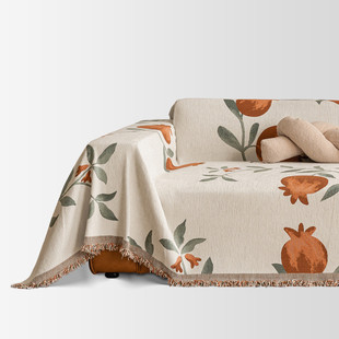 卡通可爱ins风雪尼尔沙发巾一整片式布罩沙发全盖四季通用防猫抓