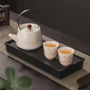 一壶两杯功夫茶具装 新款 小套家用宿舍全套陶瓷泡茶壶整套茶杯茶盘
