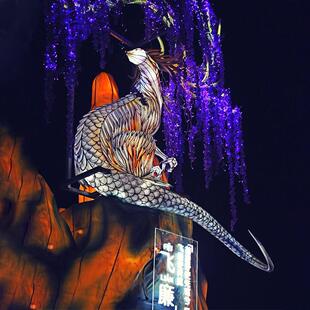 龙年大型花灯山海经异兽造型户外景区氛围彩灯端午节中秋节装饰