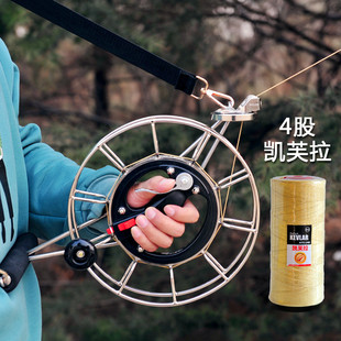 风筝轮盘专业高端线级省力配件不锈钢万向轮金属2022年新款变速