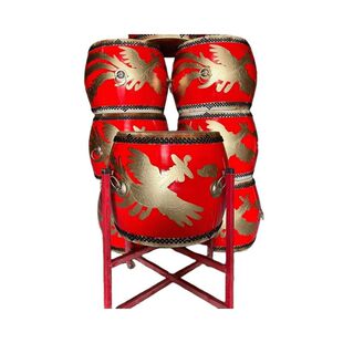 黄牛皮战鼓表演大鼓龙鼓威风锣鼓牛皮鼓乐器中国鼓红鼓堂鼓民族鼓