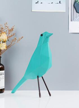 现货树脂工艺品ins现代简约家居摆件几何伊小鸟和平鸽子摆设