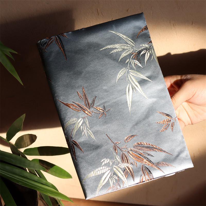 布书我竹缎面古风手工真衣中国风书套a5a6记事本随身手帐新款